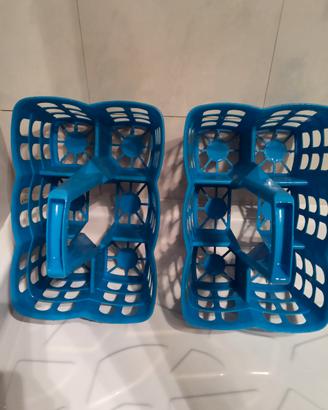 Portabittiglie in plastica colore blu