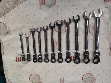 Serie chiavi a cricchetto Wurth 11pz misure 8-19