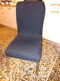 Poltroncine imbottite con gambe cromo