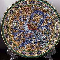 piatto in ceramica Deruta decorato in oro zecchino