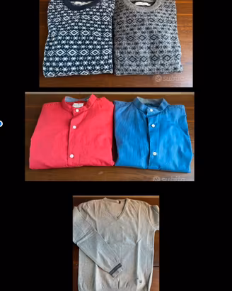 lotto 3 maglioni e 2 camicie a 15 euro