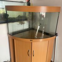 Acquario angolare con filtri 180 L