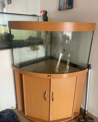 Acquario angolare con filtri 180 L