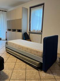 Letto singolo con secondo letto estraibile 80x190