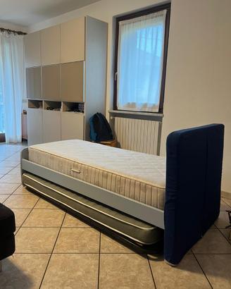 Letto singolo con secondo letto estraibile 80x190