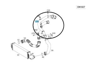 tubo sovralim. Mercedes motore 607 1500cc diesel