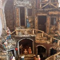 Presepe napoletano artigianale alto 70 cm