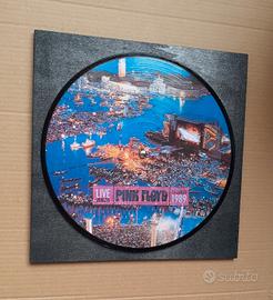 Vinile 33 giri a quadro omaggio ai Pink Floyd 