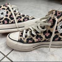 Converse All Star Platform - Animalier Rosa & Nero