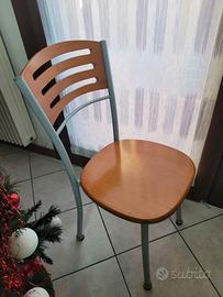 Sedie legno acciaio