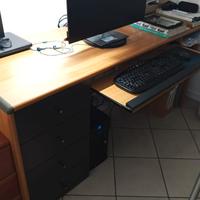 Scrivania + Base soggiorno in legno ciliegio