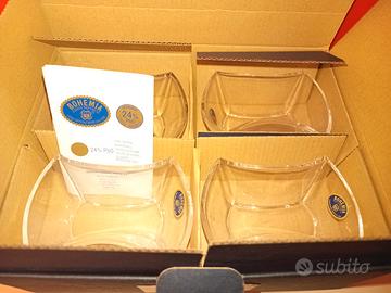 Set di ciotole in cristallo di Bohemia 