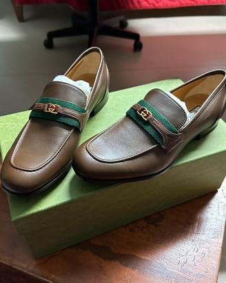 Mocassino Gucci Interlocking G marrone 41.5