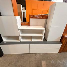 Mobile soggiorno bianco/grigio moderno