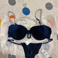 Completo  intimissimi blu e argento