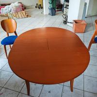 tavolo pranzo tondo cm. 110 Calligaris + 4 sedie