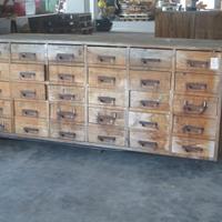 CASSETTIERA INDUSTRIALE ARCHIVIO LOFT FARMACIA 4pz