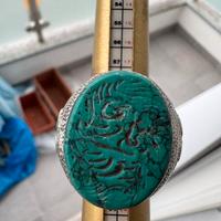 Anello afghano in argento con turchese