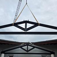 Tetto travato con struttura in ferro - 10x7,5mt