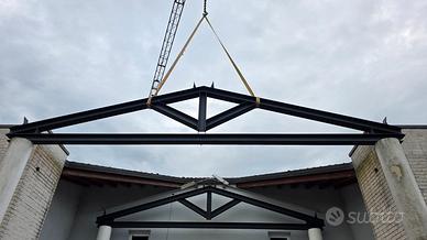 Tetto travato con struttura in ferro - 10x7,5mt
