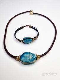 Collana e Bracciale Scarabeo Egizio 