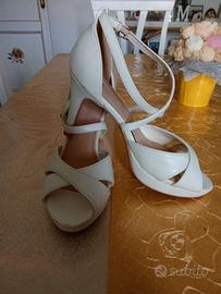 sandali da matrimonio  bianchi 