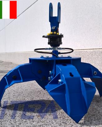 POLIPO IPR800 con Rotatore idraulico pinza Legna-P