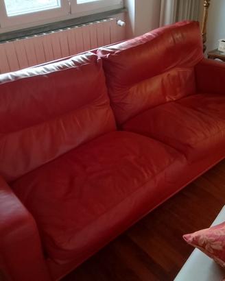 Divani Frau pelle rossa