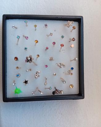 mini orecchini argento da naso