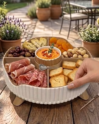 Contenitore per aperitivi roteante stampato in 3d