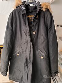 Piumino lungo nero M Woolrich 