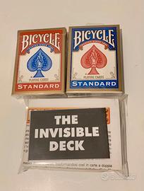 2 Mazzi carte Bicycle Standard + Mazzo Invisibile