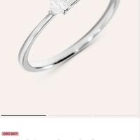 Anello oro bianco e diamante