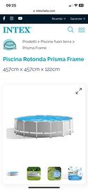 Piscina intex 457cm x 457cm x 122cm