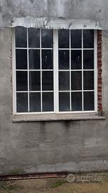 Finestra alluminio 140x140 con telaio,vetro camera