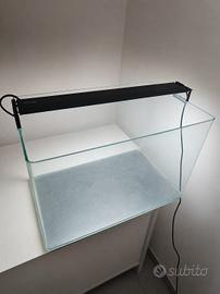 acquario 40 litri+luxe rgbw 24W + riscaldatore acc