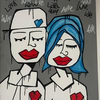 Quadro originale Seneca street art Padova LOVE