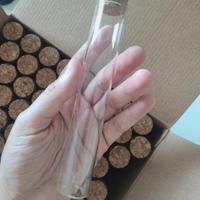 48pz provette di vetro con tappo in sughero h 15 c