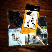 CALZE A RETE NERA ***SET NUOVO 3 PEZZI***