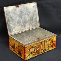 Scatola in latta inglese illustrata fine '800