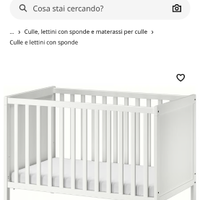 Sundvik lettino grigio + set biancheria