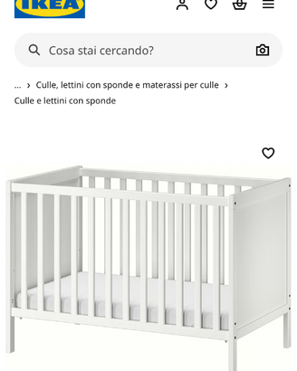 Sundvik lettino grigio + set biancheria