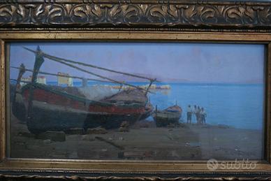 quadro ad olio dim 47x22 autore Quattrociocvhi