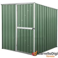 Box da giardino lamiera 175x185cm 2,92mq verde