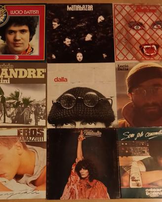 Lotto 9 LP italiani in vinile Battisti Zero Dalla