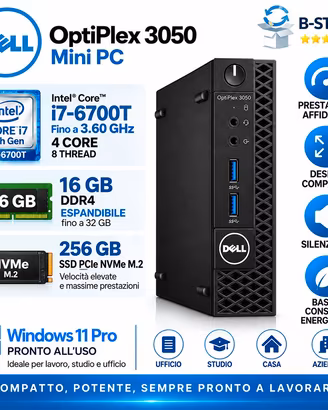 Dell OptiPlex 3050 Mini PC i7 16GB SSD 256GB