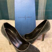 Scarpe Rebeca Sanver in velluto scuro tg. 40