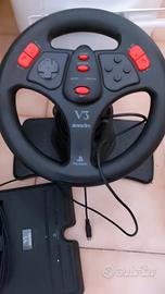 volante e pedali per videogioco