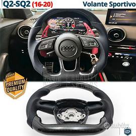VOLANTE Sportivo Per Audi Q2 SQ2 Carbonio e Pelle