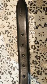 Cintura uomo nera Valentino, vera pelle, cm 120